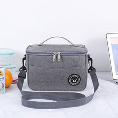 Insulated Waterproof Lunch Bag with Strap - Durable Cooler for Office and Travel