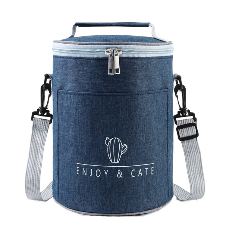 Round Lunch Bag Insulated Lunch Box Foldable & Portable Lunch Tote, L, M, S