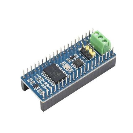 Waveshare CAN Bus Module for Raspberry Pi Pico Remote Communication — blue CAN transceiver module with Pico header and green terminal block