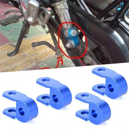 Shock Absorber Extender For Motorcycle, 5 cm Height Increase - blue aluminum rear ride height spacer shown installed