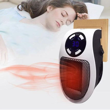 Compact Electric Foot Warmer with Timer for Home and Office Use showing compact heated unit plugged in under desk providing quiet timed warmth