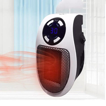 Compact Electric Foot Warmer with Timer for Home and Office Use - compact, quiet under-desk heater with digital timer display