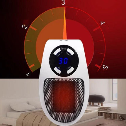 Compact Electric Foot Warmer with Timer for Home and Office Use - compact white heated foot warmer with digital timer display