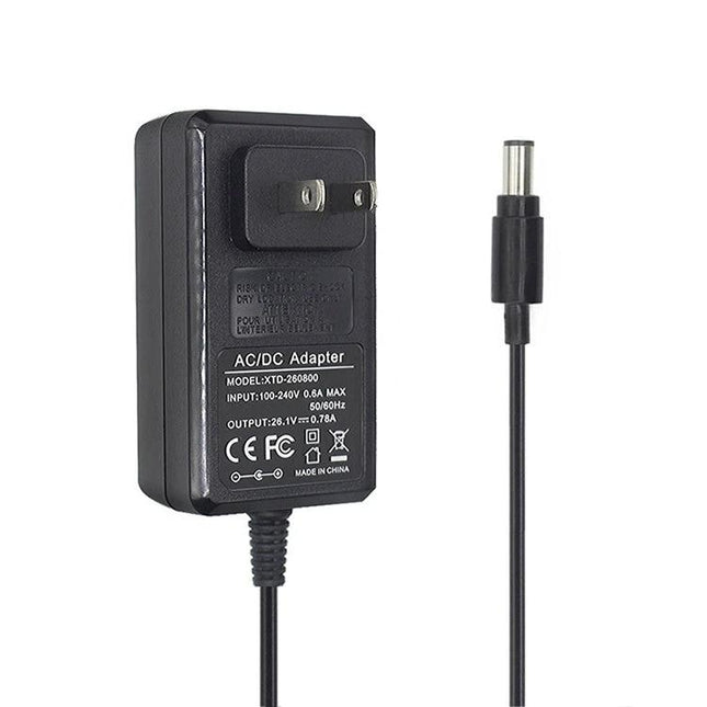 Charging Adapter for Dyson Vacuum Cleaners with Global Plugs - black replacement charger with US plug and barrel connector
