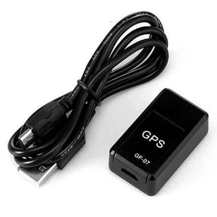 Portable GF07 GPS Tracker for Anti-Lost Monitoring with Magnetic Attachment compact black GF07 GPS device with USB cable for keys wallets pets