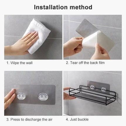 Wrought Iron Wall Shelf For Bathroom Storage | Syndmart