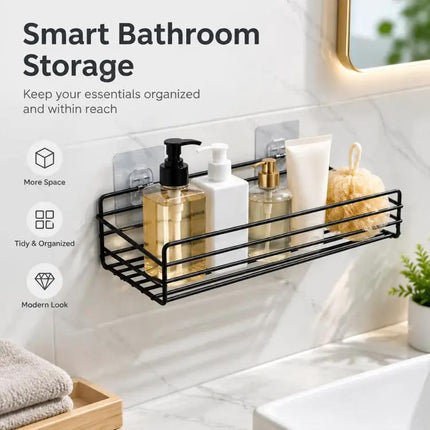 Wrought Iron Wall Shelf For Bathroom Storage | Syndmart