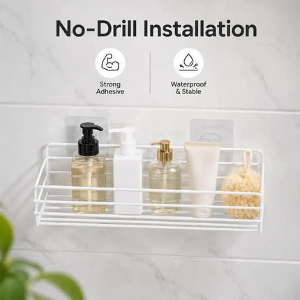 Wrought Iron Wall Shelf For Bathroom Storage | Syndmart