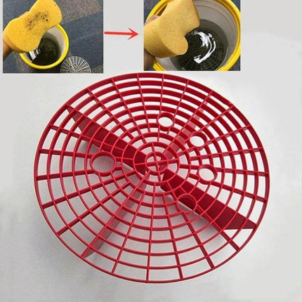 Car Washing Sand and Stone Isolation Net, 23.5cm Diameter red PP grit filter for bucket to separate sand and stones during car washing