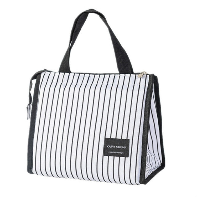 Multifunctional Portable Insulated Lunch Box Bag, Day Mini White Stripes, Day Mini Black, Lunch White Stripes, Lunch Black