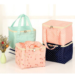 Large Portable Insulated Lunch Bag - Stylish Oxford Cloth Picnic Tote with Thermal Protection