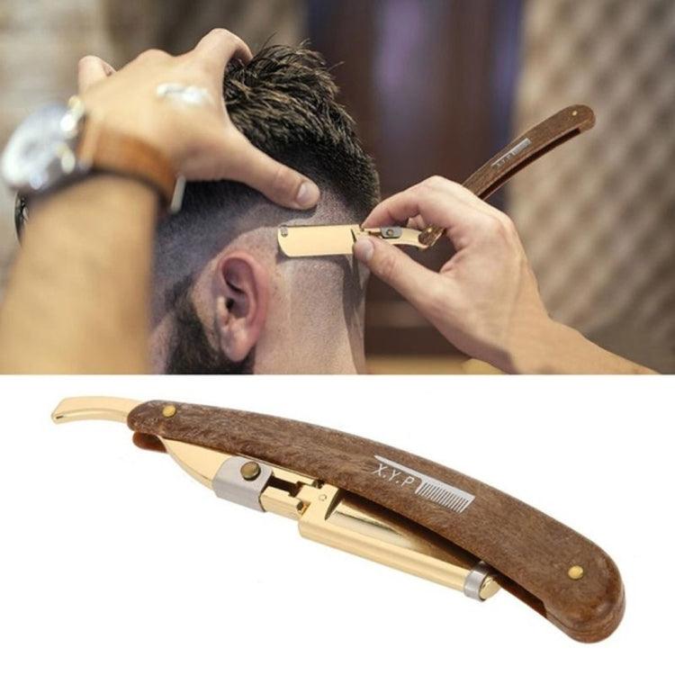 Wooden Handle Folding Razor for Men with Replaceable Blades