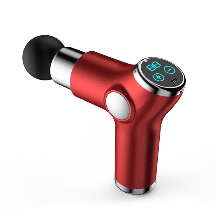 K515 Portable Muscle Massage Gun for Fitness and Relaxation LCD Version 32 Gears (Red)