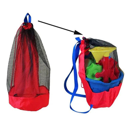 Children Beach Toy Mesh Storage Backpack Large Nylon | Syndmart