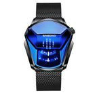 Black Net Belt Black Steel Blue Face / Black Net Belt-Black Steel-Blue Face