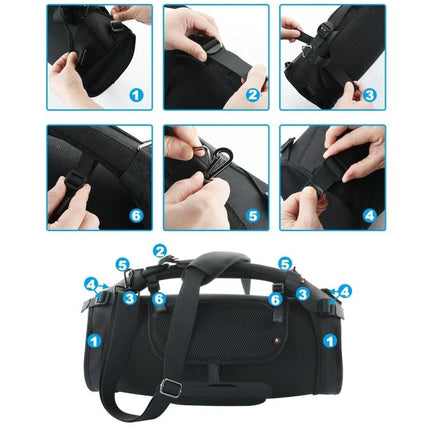 Shoulder Strap Case For Bluetooth Speaker For Commuting compact molded case with mesh ends hands-free carry 100 characters