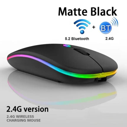 Silent RGB Backlit Bluetooth Wireless Mouse for Daily Use
