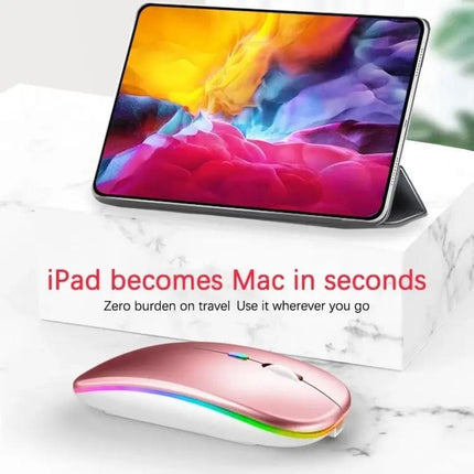 Silent RGB Backlit Bluetooth Wireless Mouse for Daily Use