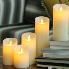 3 piezas de velas electrónicas LED para cumpleaños, bodas, decoración del hogar, portavelas, recargable, tamaño: