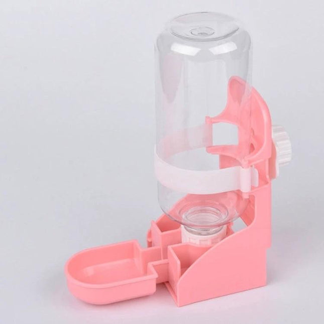 Automatic Water Dispenser for Cats and Dogs at Home - pink hanging pet water feeder for cats and small dogs, automatic hydration