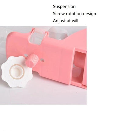 Automatic Water Dispenser for Cats and Dogs at Home - pink suspension screw rotation adjustable hanging pet water dispenser