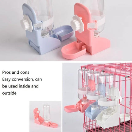 Automatic Water Dispenser for Cats and Dogs at Home hanging dual pastel feeders for pets in cage, convenient automatic hydration