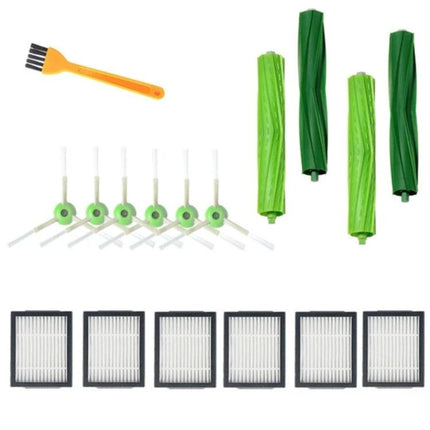 iRobot Roomba i7 E5 E6 Replacement Brush and Filter Set - replacement rubber rollers, 6 side brushes, 6 filters and cleaning tool for i7 E5 E6