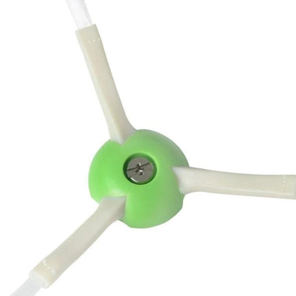 iRobot Roomba i7 E5 E6 Replacement Brush and Filter Set - close-up green three-arm side brush compatible with i7 E5 E6 models