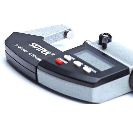 Digital Micrometer for Precise Diameter and Thickness Measurement with 0.001mm resolution in workshop close-up