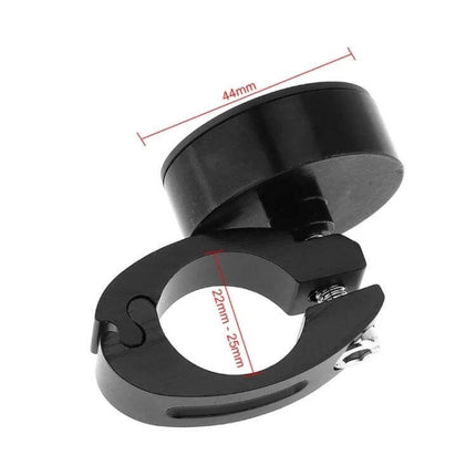 Motorcycle Handlebar Clock Watch For Daily Rides Black - compact black aluminum alloy handlebar clock with luminous dial, 22-25mm clamp, waterproof design