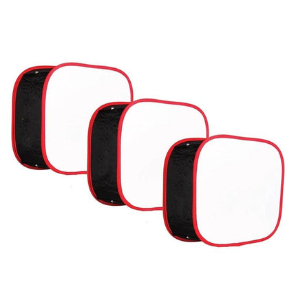 Portable LED Softbox Diffuser for Portrait Photography - collapsible white diffuser panels with red trim for softer portrait lighting