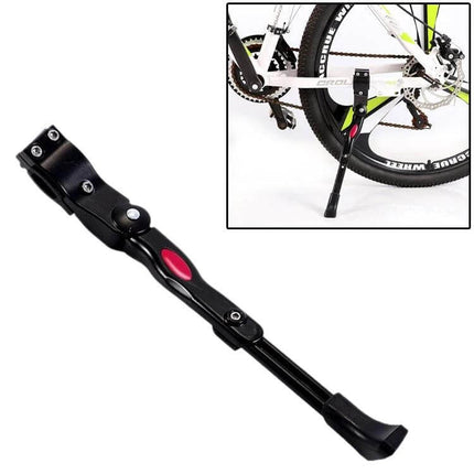 26 Inch Aluminum Alloy Bike Parking Foot Support Stable adjustable black kickstand 35-40 cm for garage driveway bike racks