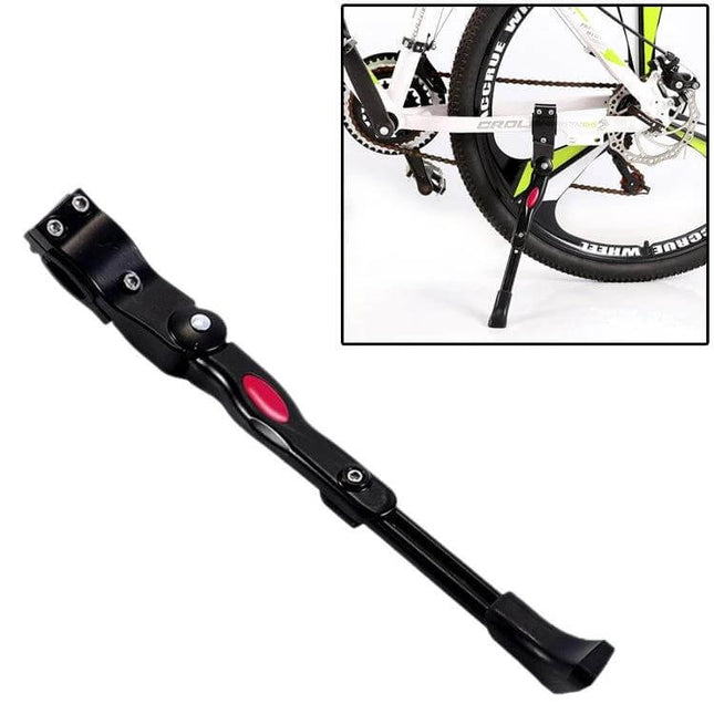 26 Inch Aluminum Alloy Bike Parking Foot Support Stable adjustable black kickstand 35-40 cm for garage driveway bike racks