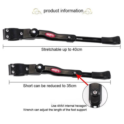 26 Inch Aluminum Alloy Bike Parking Foot Support Stable adjustable 35-40cm black aluminum alloy bike kickstand for garage driveway