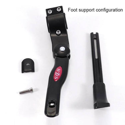 26 Inch Aluminum Alloy Bike Parking Foot Support Stable folding black adjustable bike kickstand 35-40cm, lightweight 310g, anti-corrosion garage use