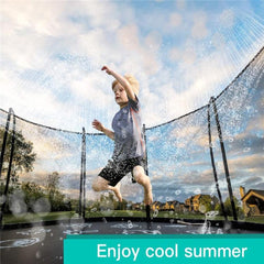 Garden Trampoline Water Sprinkler System for Summer Fun