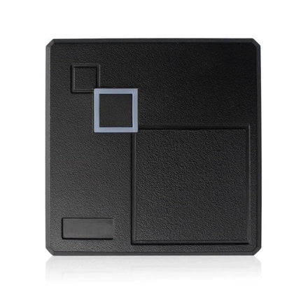 Durable Waterproof Access Control Card Reader for Secure Entry Systems - compact black EM ID card reader, weatherproof design for office or gate access
