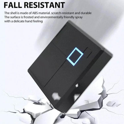 Durable Waterproof Access Control Card Reader for Secure Entry Systems — black waterproof EM ID reader with illuminated square keypad, fall-resistant design