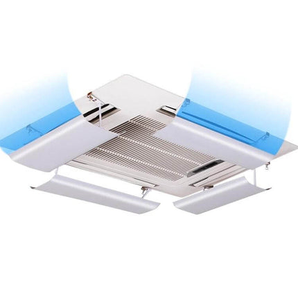 Central Air Conditioning Wind Deflector Shield Gentle Breeze mounted on ceiling cassette redirecting airflow away from occupants