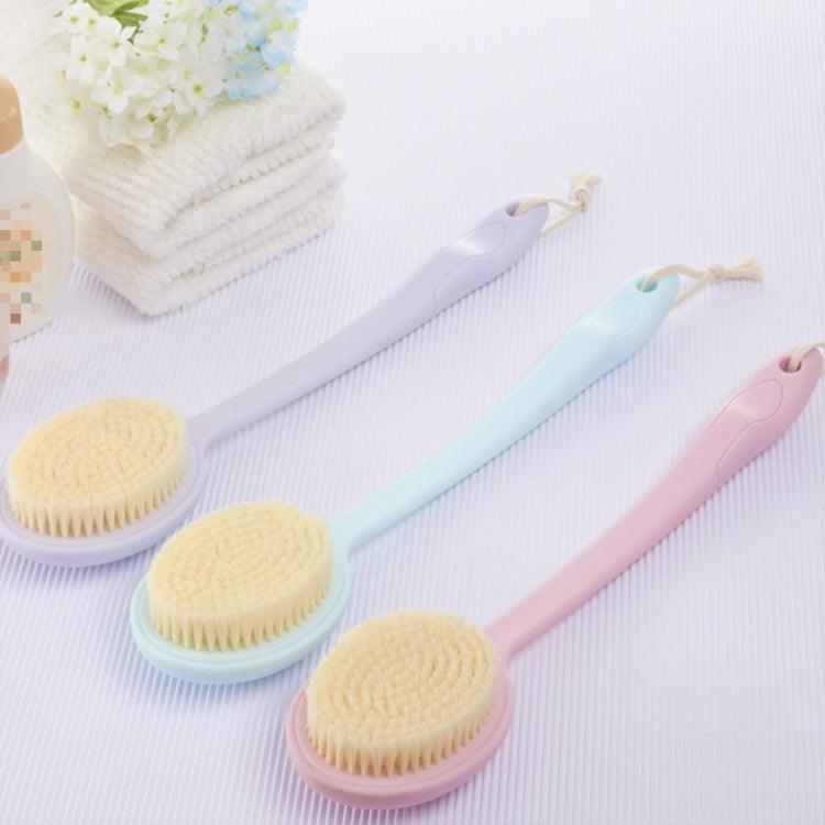 Long Handle Nylon Back Massage Brush - Set of 2 with Soft Bristles