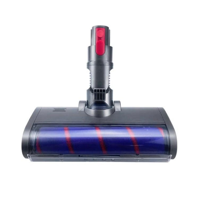 Dyson Compatible Electric Floor Brush for Daily Home Cleaning shown front view on white background, 180° swivel roller head preventing hair tangles