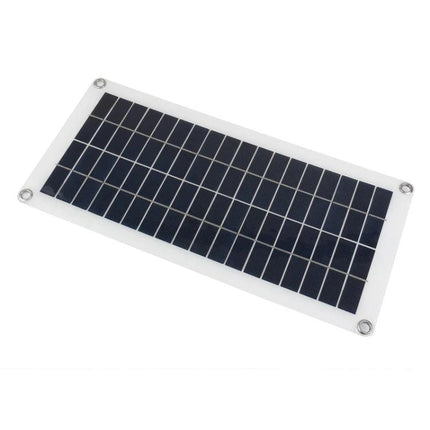 Waveshare 10W Semi-Flexible Solar Panel for Outdoor Charging - semi-flexible polysilicon panel with grommets for camping and USB device charging