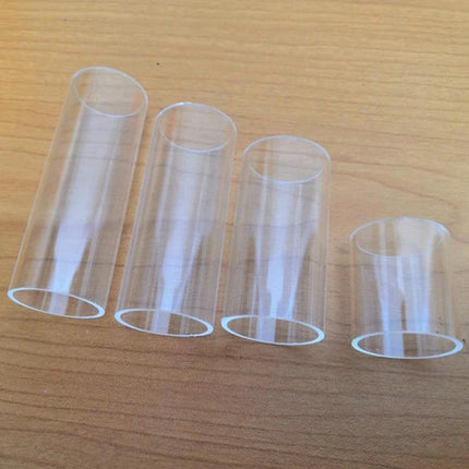 Acrylic Guitar Slides for Everyday Music Practice Sessions - set of four clear durable acrylic slides for smooth string gliding and improved tone