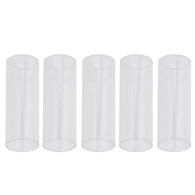 Acrylic Guitar Slides for Everyday Music Practice Sessions - set of five clear durable acrylic slides for smooth string gliding and improved tone