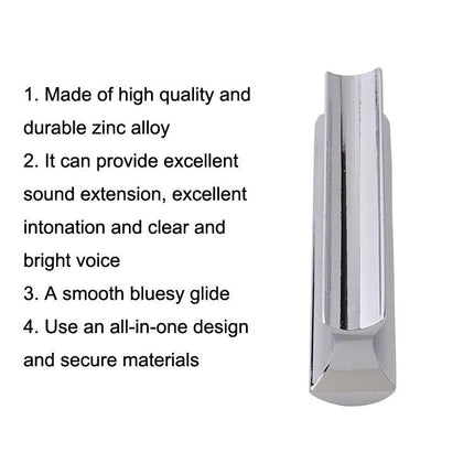 Zinc Alloy Guitar Slide for Everyday Folk Music Playing - durable zinc alloy slide producing smooth, clear and bright tones for acoustic practice and casual sessions