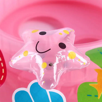 Children's Inflatable Mushroom Sunshade Swim Ring 67cm PVC | Syndmart