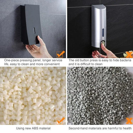 Wall-Mounted Dispenser for Everyday Bathroom Essentials — sleek wall-mounted soap and lotion dispenser to save counter space and reduce clutter