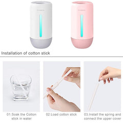 Mini USB Humidifier with Colorful Night Light - Silent Aromatherapy Diffuser for Home and Car