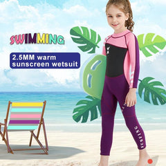 Children's One-Piece Neoprene Diving Suit - Warm Snorkeling & Surfing Swimsuit with Anti-Jellyfish Protection