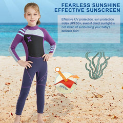 Traje de buceo para niños DIVE &amp; SAIL WS-18818 Traje de baño de una pieza cálido para hacer esnórquel y surfear antimedusas